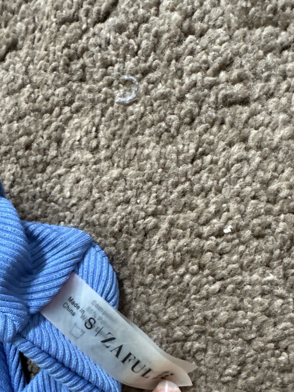 Blue Ribbed High-Cut Bikini Bottom - Picture 3 of 3